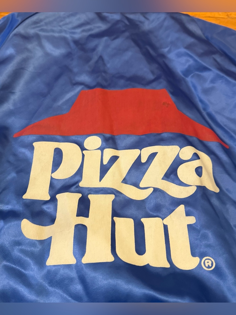 Vintage 80s Pizza Hut Satin Bomber Jacket - Picture 2 of 5